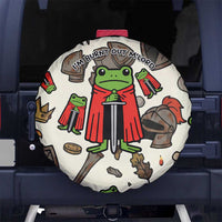 Funny Cartoon Knight Frog Spare Tire Cover Medieval Mood Meme