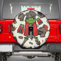 Funny Cartoon Knight Frog Spare Tire Cover Medieval Mood Meme