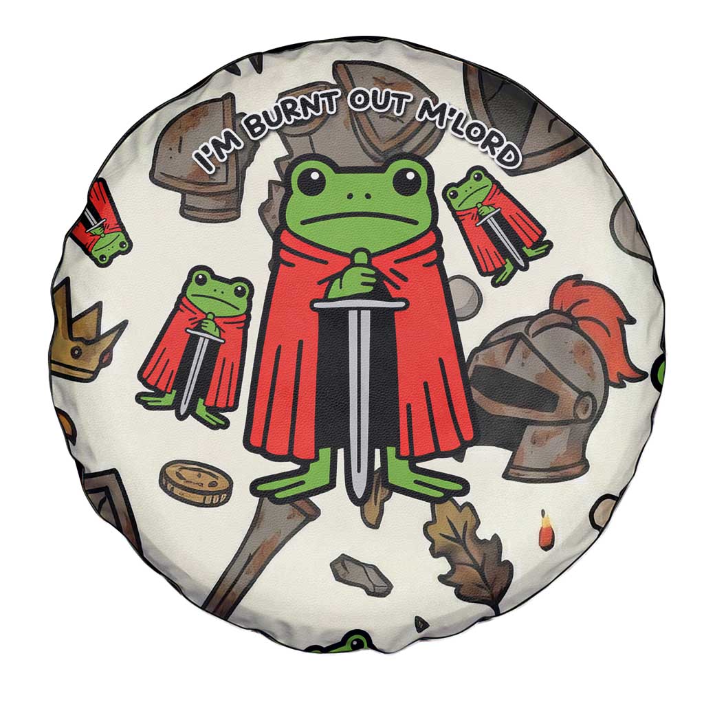 Funny Cartoon Knight Frog Spare Tire Cover Medieval Mood Meme
