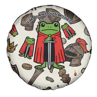 Funny Cartoon Knight Frog Spare Tire Cover Medieval Mood Meme