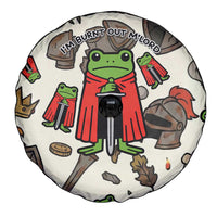Funny Cartoon Knight Frog Spare Tire Cover Medieval Mood Meme