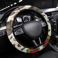 Funny Cartoon Knight Frog Steering Wheel Cover Medieval Mood Meme