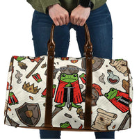 Funny Cartoon Knight Frog Travel Bag Medieval Mood Meme
