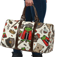 Funny Cartoon Knight Frog Travel Bag Medieval Mood Meme