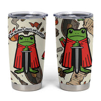 Funny Cartoon Knight Frog Tumbler Cup Medieval Mood Meme