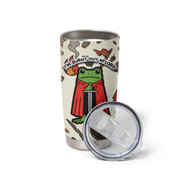 Funny Cartoon Knight Frog Tumbler Cup Medieval Mood Meme