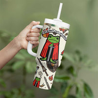Funny Cartoon Knight Frog Tumbler With Handle Medieval Mood Meme