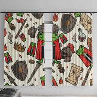 Funny Cartoon Knight Frog Window Curtain Medieval Mood Meme