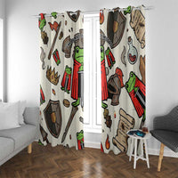 Funny Cartoon Knight Frog Window Curtain Medieval Mood Meme