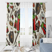 Funny Cartoon Knight Frog Window Curtain Medieval Mood Meme