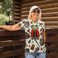 Funny Cartoon Knight Frog Women Polo Shirt Medieval Mood Meme
