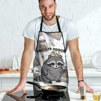 I Require Snacks Raccoon Apron Cute Bandit Raccoon Chaos with a Knife