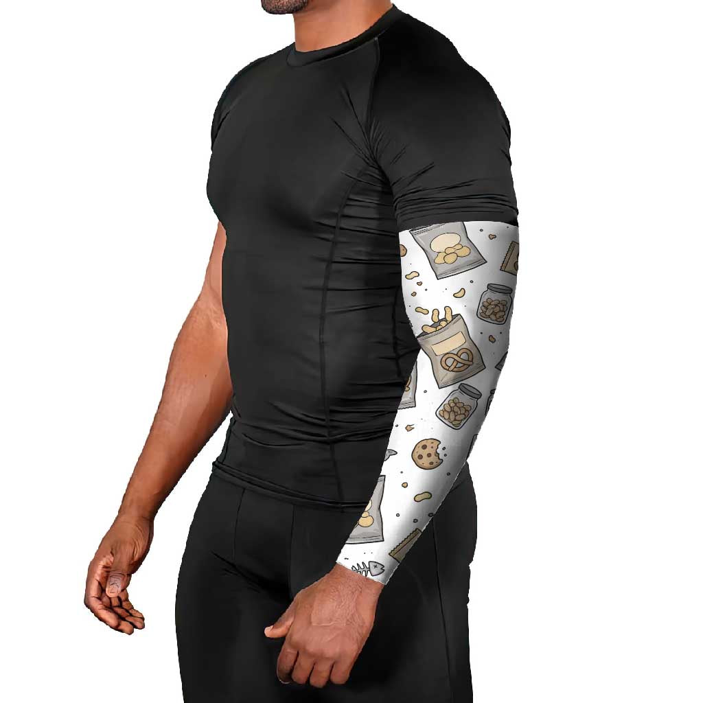 I Require Snacks Raccoon Arm Sleeves Cute Bandit Raccoon Chaos with a Knife