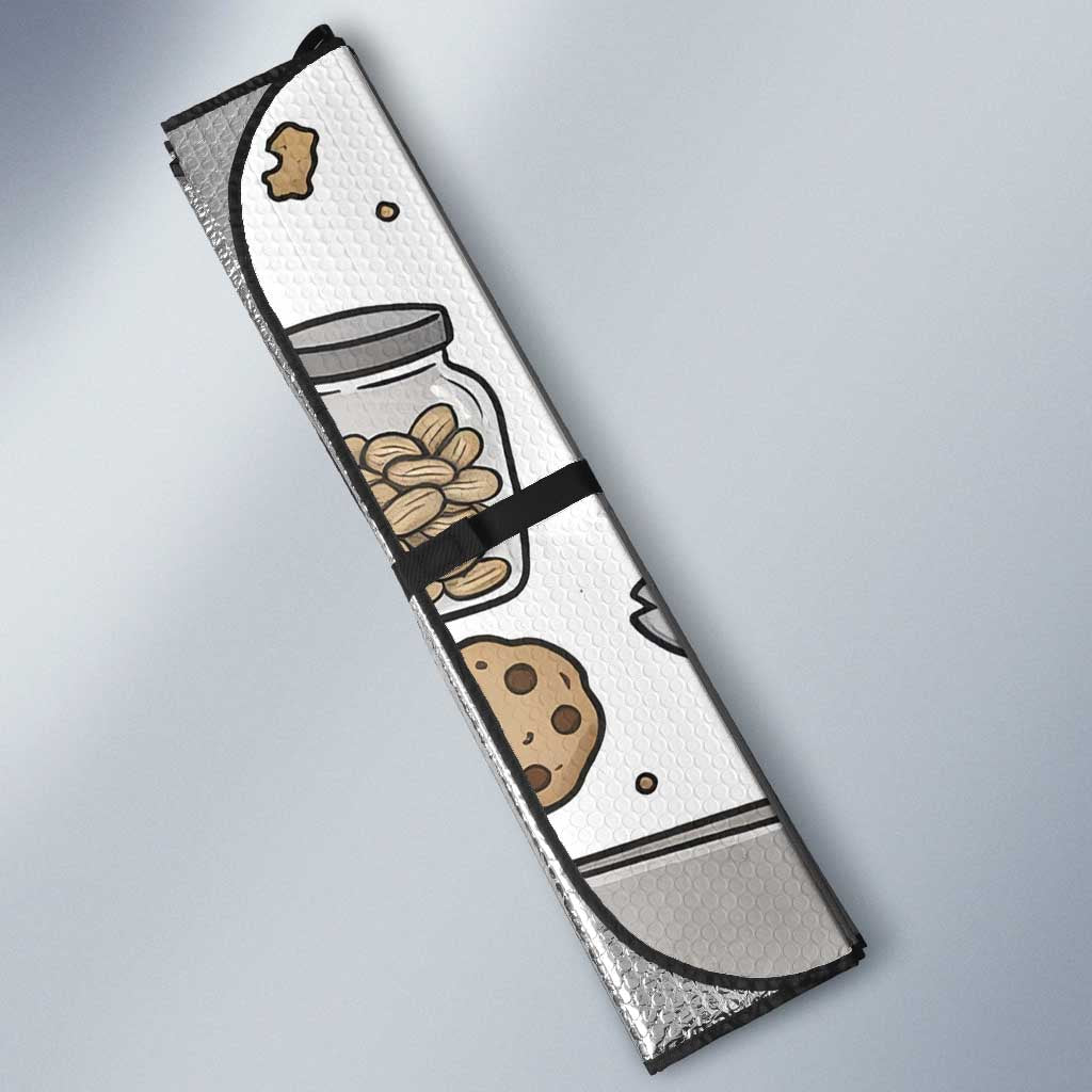 I Require Snacks Raccoon Auto Sun Shade Cute Bandit Raccoon Chaos with a Knife