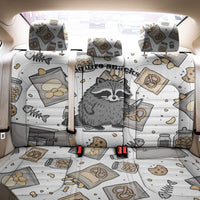 I Require Snacks Raccoon Back Car Seat Cover Cute Bandit Raccoon Chaos with a Knife