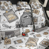 I Require Snacks Raccoon Back Car Seat Cover Cute Bandit Raccoon Chaos with a Knife