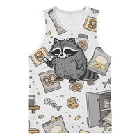 I Require Snacks Raccoon Basketball Jersey Cute Bandit Raccoon Chaos with a Knife