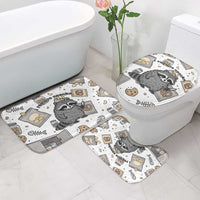 I Require Snacks Raccoon Bathroom Set Cute Bandit Raccoon Chaos with a Knife