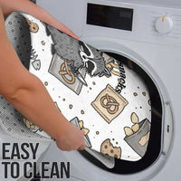 I Require Snacks Raccoon Bathroom Set Cute Bandit Raccoon Chaos with a Knife