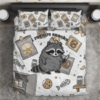 I Require Snacks Raccoon Bedding Set Cute Bandit Raccoon Chaos with a Knife