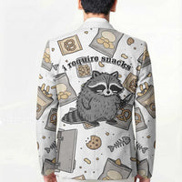 I Require Snacks Raccoon Blazer Cute Bandit Raccoon Chaos with a Knife
