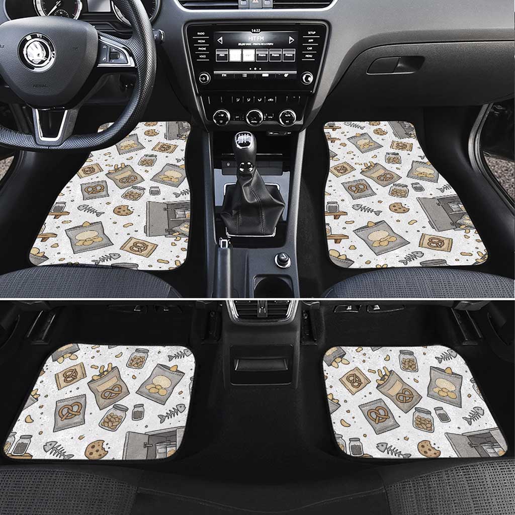 I Require Snacks Raccoon Car Mats Cute Bandit Raccoon Chaos with a Knife