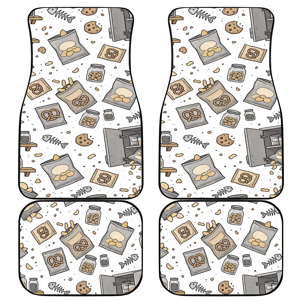 I Require Snacks Raccoon Car Mats Cute Bandit Raccoon Chaos with a Knife
