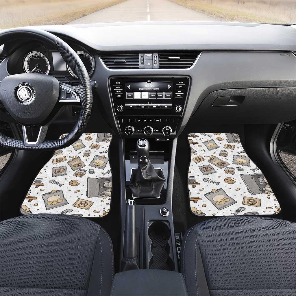 I Require Snacks Raccoon Car Mats Cute Bandit Raccoon Chaos with a Knife