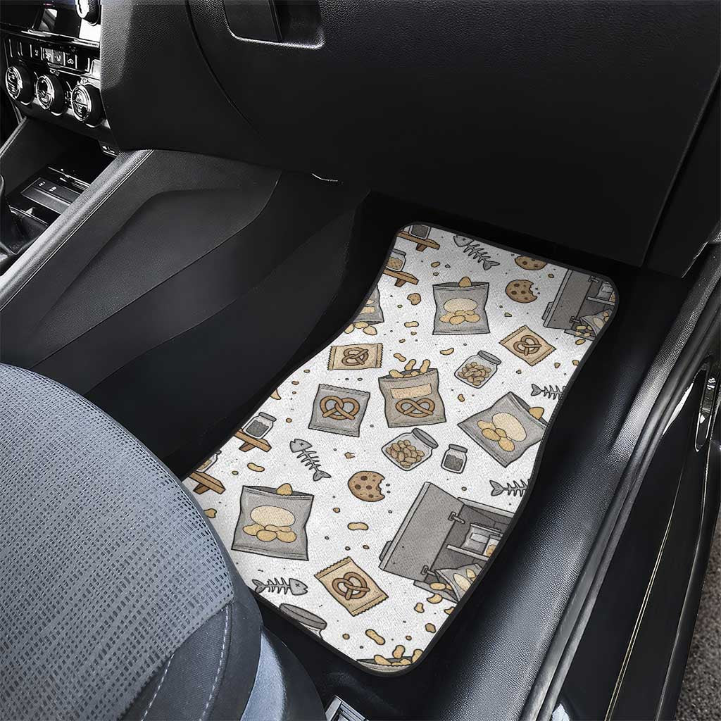 I Require Snacks Raccoon Car Mats Cute Bandit Raccoon Chaos with a Knife