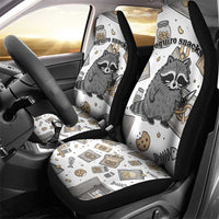 I Require Snacks Raccoon Car Seat Cover Cute Bandit Raccoon Chaos with a Knife