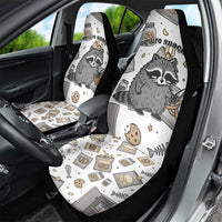 I Require Snacks Raccoon Car Seat Cover Cute Bandit Raccoon Chaos with a Knife