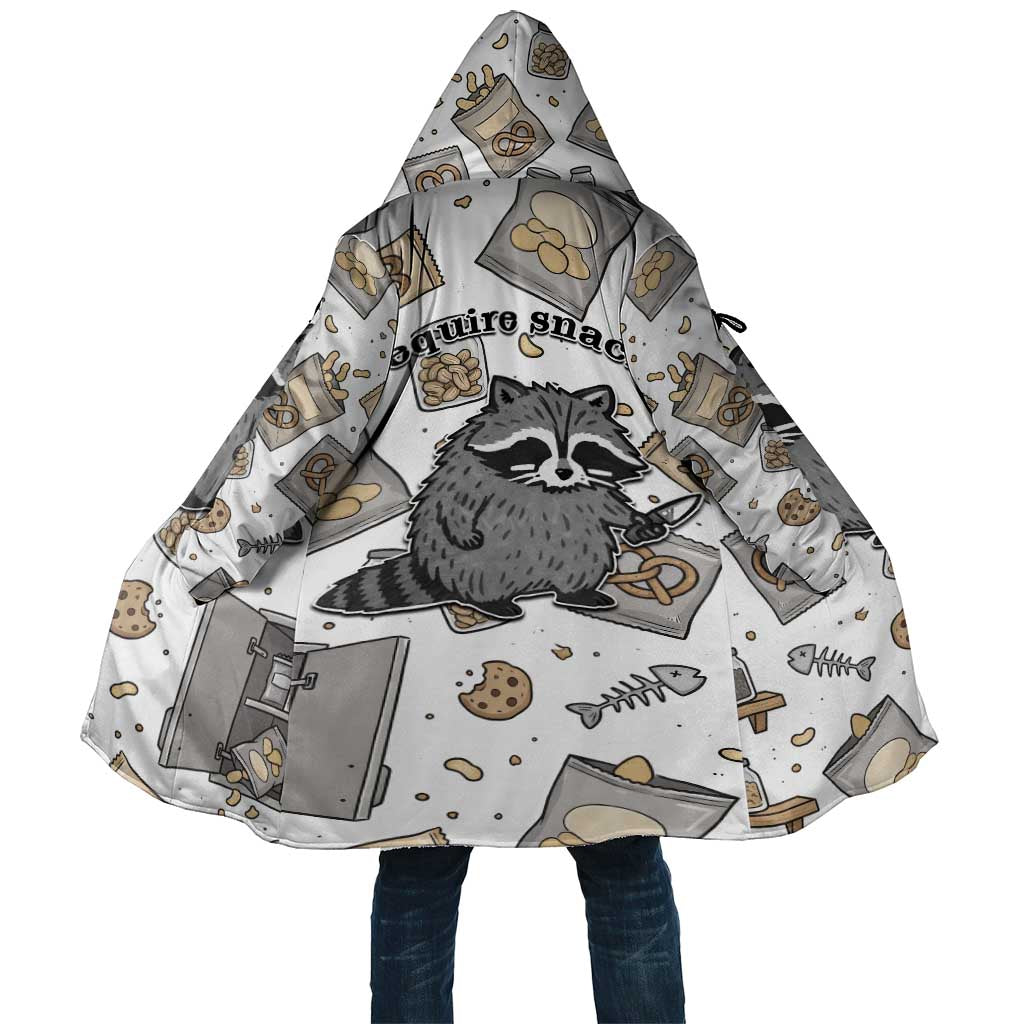I Require Snacks Raccoon Cloak Cute Bandit Raccoon Chaos with a Knife