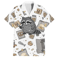 I Require Snacks Raccoon Hawaiian Shirt Cute Bandit Raccoon Chaos with a Knife