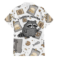 I Require Snacks Raccoon Hawaiian Shirt Cute Bandit Raccoon Chaos with a Knife