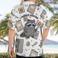I Require Snacks Raccoon Hawaiian Shirt Cute Bandit Raccoon Chaos with a Knife