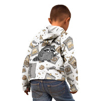 I Require Snacks Raccoon Kid Hoodie Cute Bandit Raccoon Chaos with a Knife