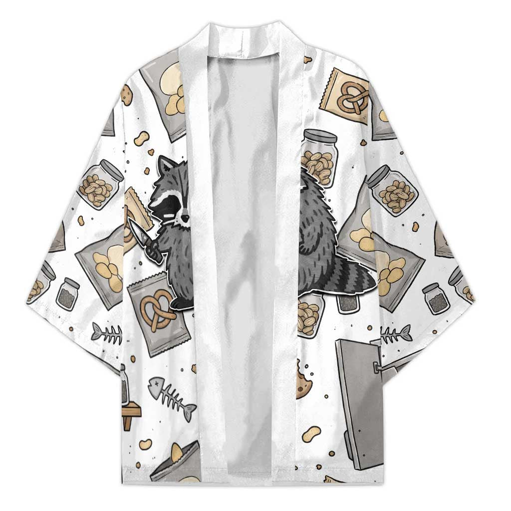 I Require Snacks Raccoon Kimono Cute Bandit Raccoon Chaos with a Knife