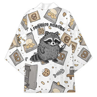 I Require Snacks Raccoon Kimono Cute Bandit Raccoon Chaos with a Knife
