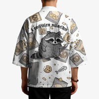 I Require Snacks Raccoon Kimono Cute Bandit Raccoon Chaos with a Knife