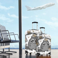 I Require Snacks Raccoon Luggage Cover Cute Bandit Raccoon Chaos with a Knife