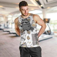I Require Snacks Raccoon Men Tank Top Cute Bandit Raccoon Chaos with a Knife