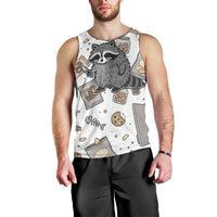 I Require Snacks Raccoon Men Tank Top Cute Bandit Raccoon Chaos with a Knife