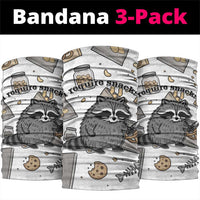 I Require Snacks Raccoon Neck Gaiter Cute Bandit Raccoon Chaos with a Knife