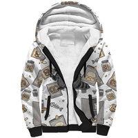 I Require Snacks Raccoon Sherpa Hoodie Cute Bandit Raccoon Chaos with a Knife