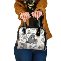 I Require Snacks Raccoon Shoulder Handbag Cute Bandit Raccoon Chaos with a Knife