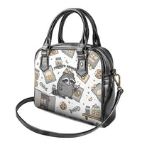 I Require Snacks Raccoon Shoulder Handbag Cute Bandit Raccoon Chaos with a Knife