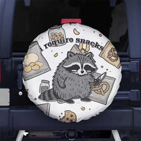 I Require Snacks Raccoon Spare Tire Cover Cute Bandit Raccoon Chaos with a Knife