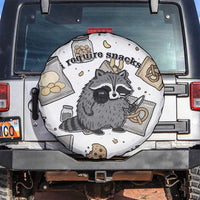 I Require Snacks Raccoon Spare Tire Cover Cute Bandit Raccoon Chaos with a Knife