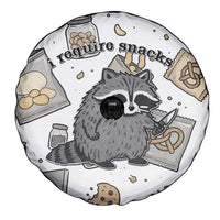 I Require Snacks Raccoon Spare Tire Cover Cute Bandit Raccoon Chaos with a Knife