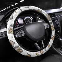 I Require Snacks Raccoon Steering Wheel Cover Cute Bandit Raccoon Chaos with a Knife
